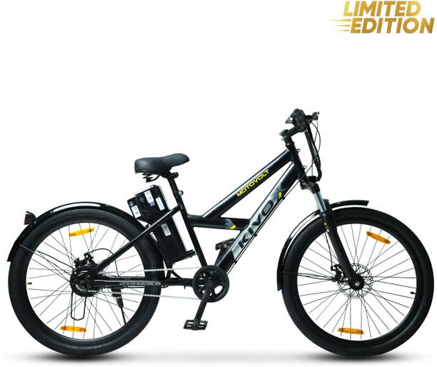 Motovolt Kivo X Limited Edition 45 Km Black 26 inches Single Speed Lithium Iron Phosphate Electric Cycle
