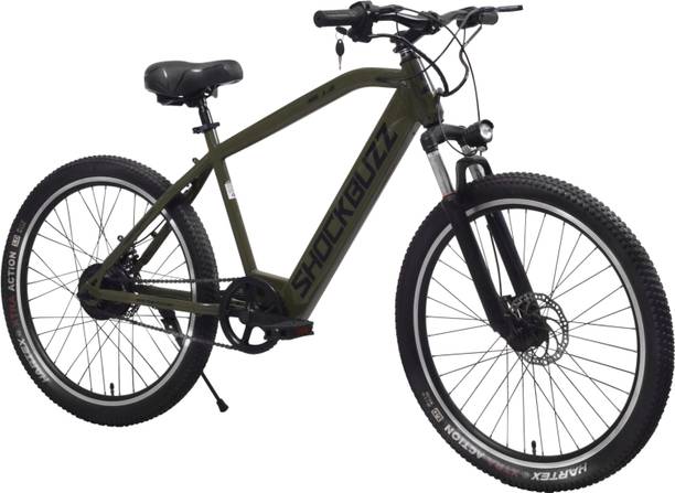 Neelam Shockbuzz-NS3.0-7.8AHArmyGreen 26 inches Single Speed Lithium-ion (Li-ion) Electric Cycle