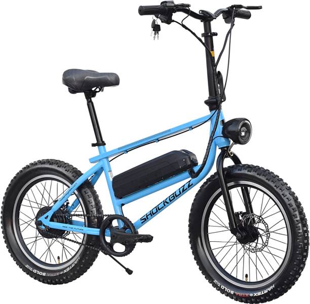 Neelam Shockbuzz-Shox-Electric Bicycle 20T | Foldable Handle Stem- 10.4Ah Battery 20 inches Single Speed Lithium-ion (Li-ion) Electric Cycle