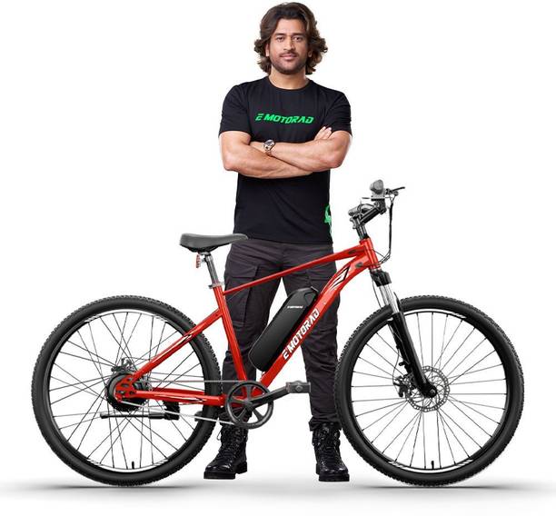 EMotorad X1 Red 27.5 inches Single Speed Lithium-ion (Li-ion) Electric Cycle