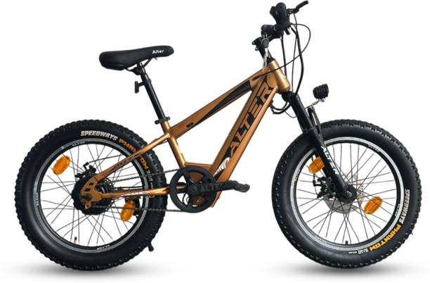 ALTER 20" HANZORX KIDS ELECTRIC CYCLE, 95% PRE-ASSEMBLED WITH CHARGER (BRONZE & BLACK) 20 inches Single Speed Lithium-ion (Li-ion) Electric Cycle