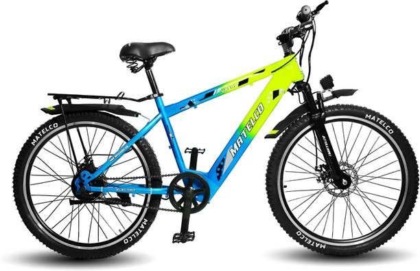 MATELCO UBERO EA26 DUEL TONE WITH CARRIER 26 inches Single Speed Lithium-ion (Li-ion) Electric Cycle