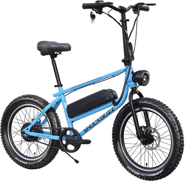 Neelam NEELAMShockbuzz-Shox-Electric Bicycle 20T | Foldable Handle Stem- 7.8Ah Battery 20 inches Single Speed Lithium-ion (Li-ion) Electric Cycle
