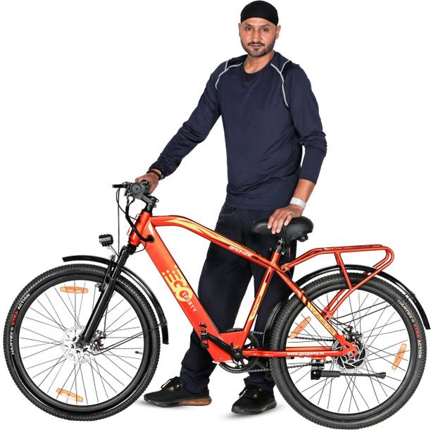 GOSPORTY Energy-Efficient Electric Cycle for City Rides | Eco-Commuter Cycle | Tire 26 inches Single Speed Lithium-ion (Li-ion) Electric Cycle