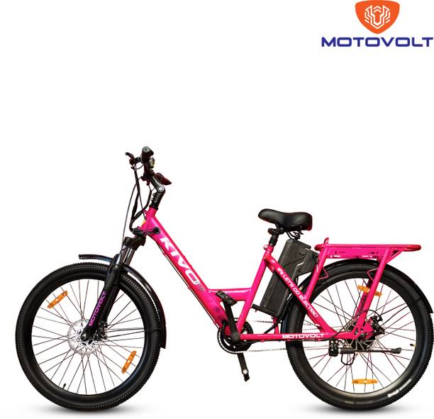 मोटोवोल्ट KIVO Easy Bicycle with Integrated Back Carrier 26 inches सिंगल स्पीड Lithium-ion (Li-ion) इलेक्ट्रिक साइकिल