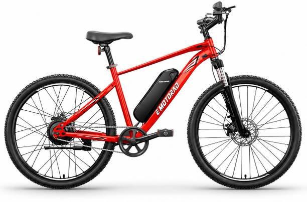 EMotorad X1 Red 5.2 aH with mudguard and light 27.5 inches Single Speed Lithium-ion (Li-ion) Electric Cycle