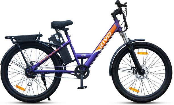 मोटोवोल्ट KIVO Easy Electric Bicycle with Extended Back Carrier 26 inches सिंगल स्पीड Lithium-ion (Li-ion) इलेक्ट्रिक साइकिल