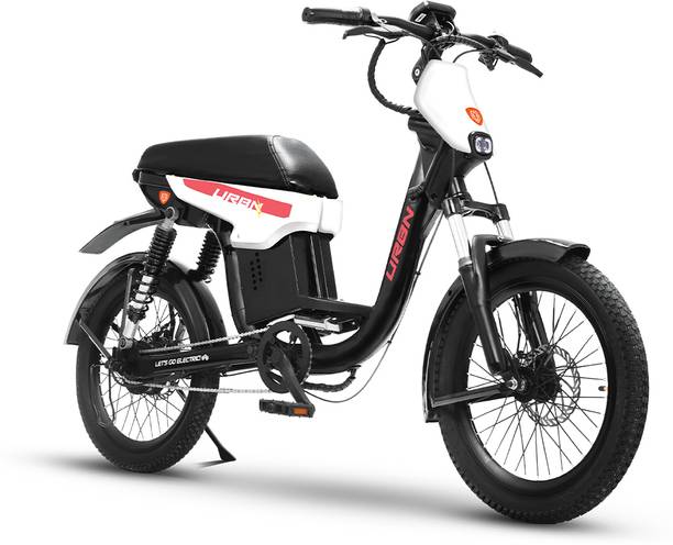 Motovolt URBN Dove White Range upto 105 Km in PAS Mode 20 inches Single Speed Lithium Iron Phosphate Electric Cycle
