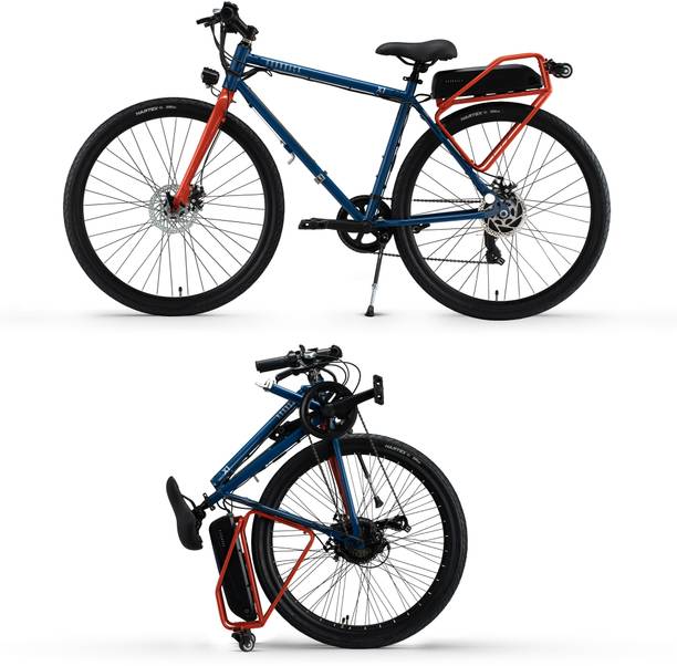 हॉर्नबैक X1 World First Diamond Frame, 7.6A Battery, 45KM Range 28 inches 7 गियर Lithium-ion (Li-ion) इलेक्ट्रिक साइकिल