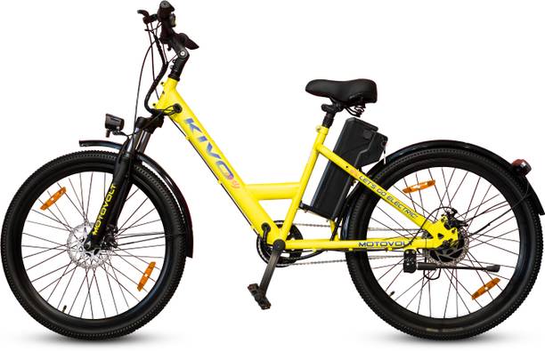 Motovolt KIVO Easy Neon 26 inches Single Speed Lithium-ion (Li-ion) Electric Cycle