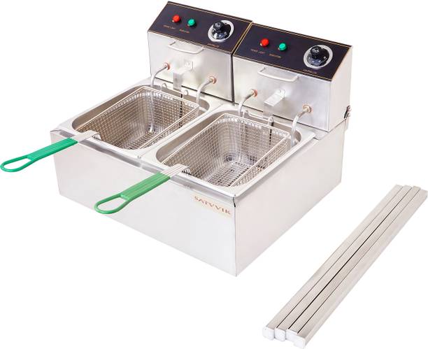 satvvik 8 LITER DOUBLE PAN ELECTRIC DEEP FRYER - 8 L DOUBLE PAN ELECTRIC 16 L Electric Deep Fryer