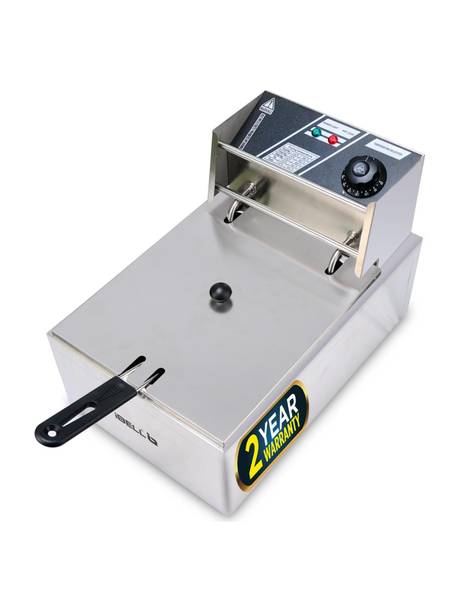 iBELL DF610M 6 Litre Stainless Steel 2500W Deep Fryer, Temperature control, High power 6 L Electric Deep Fryer