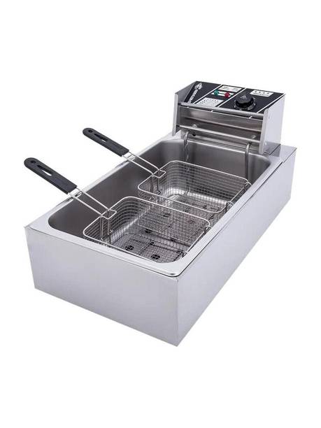 KHUSHI UDYOG Double Basket 3KW Power 12 L Electric Deep Fryer