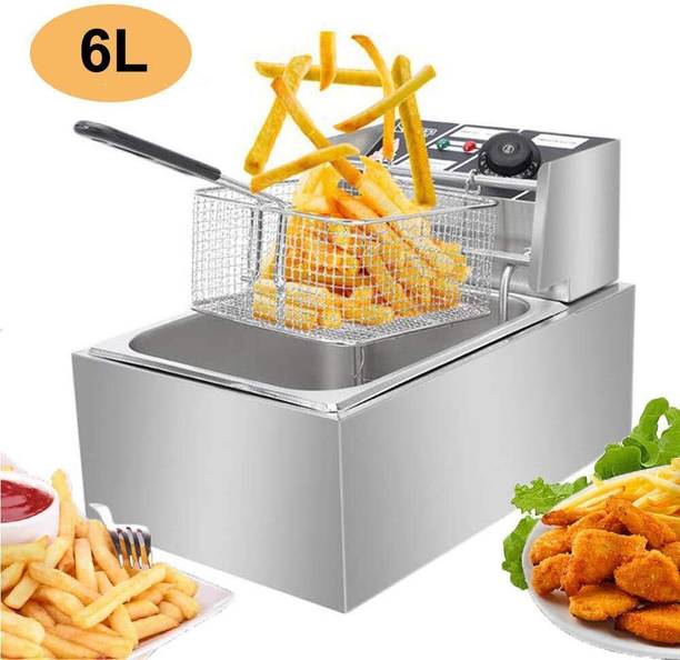 Nvs 6L Deep Fryer Stainless Steel, Thermostat, Detachable Parts | Home & Commercial 6 L Electric Deep Fryer