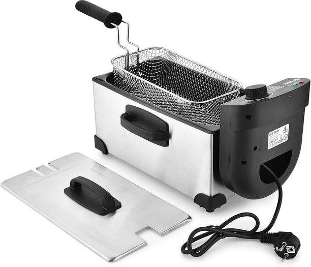 KHUSHI UDYOG Electric Deep Fryer, 4 Litre, 2000W, Silver, Adjustable temprature 4 L Electric Deep Fryer
