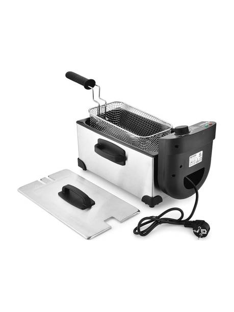 KHUSHI UDYOG Electric Deep Fryer, 4 Litre, 2000W, Silver, Adjustable temprature 4 L Electric Deep Fryer