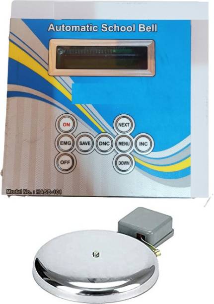 MME Best Programming Automatic School Bell System With School Bell/Gong Bell 6Inch Wired Door Chime