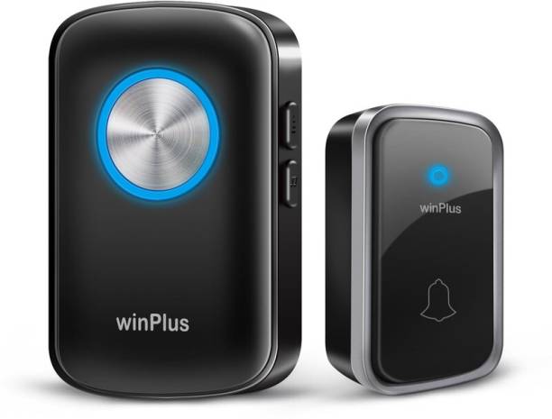 Winplus Battery Free Wireless Waterproof Cordless Door Bell up to 500ft Range Wireless Door Chime