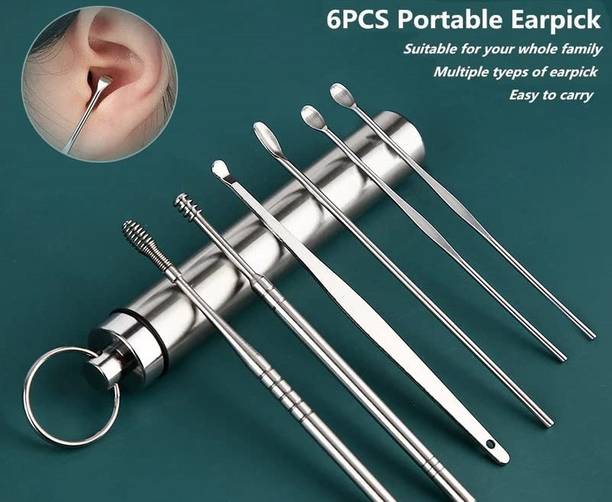 Taxila Ear Wax Removal Kit,6 Pcs Ear Pick Earwax Cleaner, Ear Spoon Set, Ear Cleaners Electric Ear Cleaner