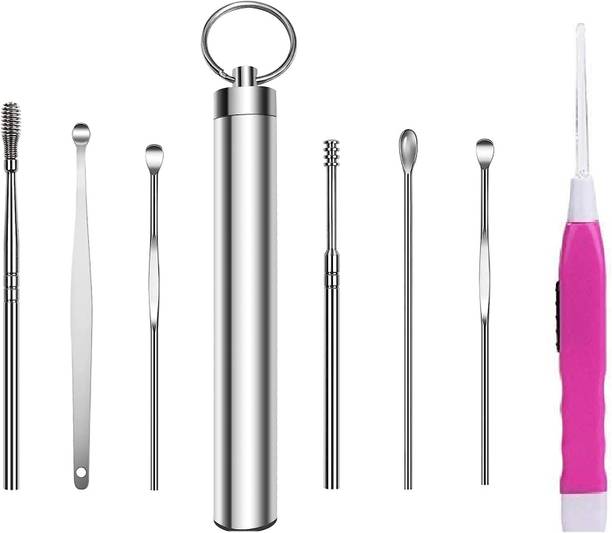 Taxila Premium 6 in 1 Pcs Set Ear Wax Cleaner Set With1 1 Pcs Flash Light Earpick Electric Ear Cleaner