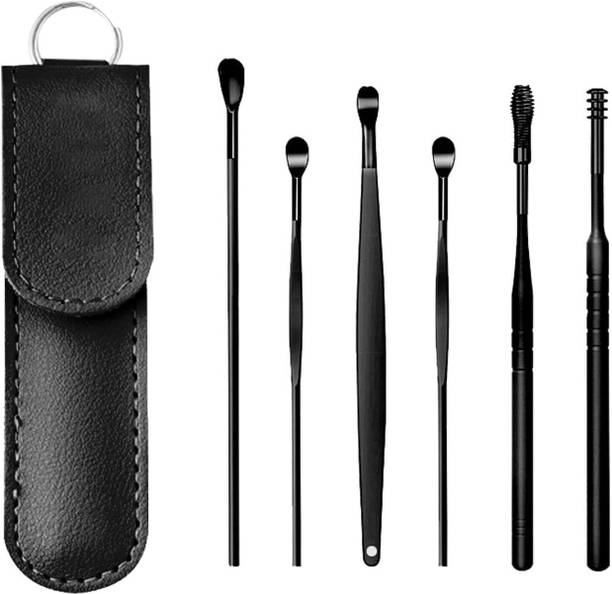 Taxila 6 Pcs Ear Cleaning Tools kit (Black) Electric Ear Cleaner