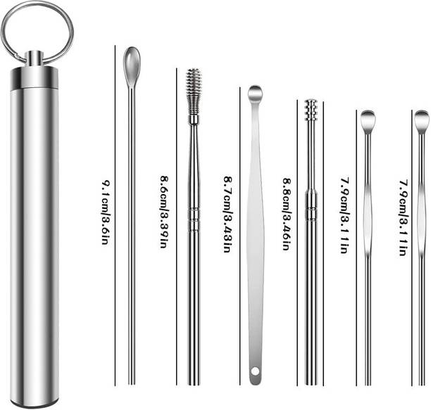 Taxila Ear Wax Remover Stainless Steel Tool kit with Ear Pick Ear Wax Collector Electric Ear Cleaner