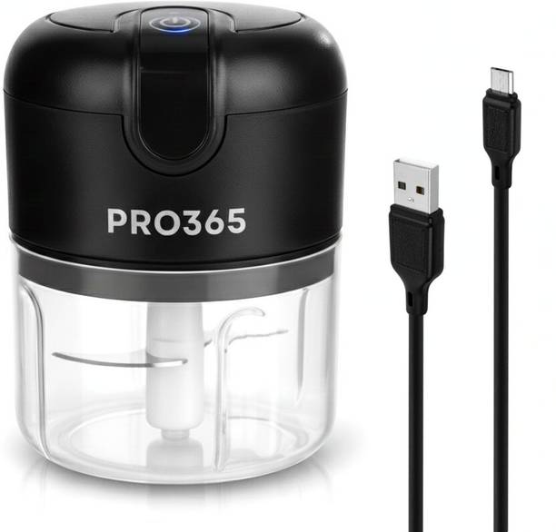 PRO365 Rechargeable Electric Food Chopper with Stainless Steel Blades, Touch Operation