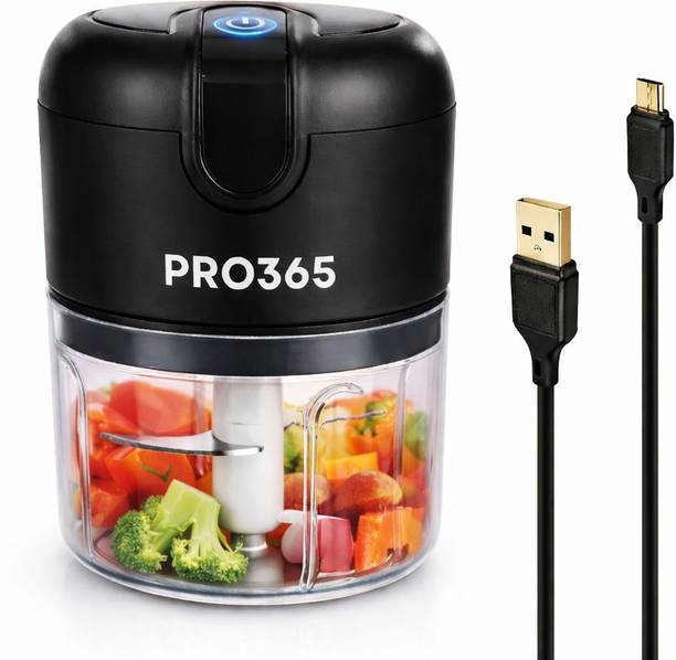 PRO365 Rechargeable Electric Food Chopper with Stainless Steel Blades, Touch Operation