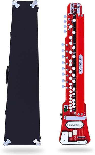 The Kamlesh Bulbul Tarang (Indian Banjo) with Wooden Box - 29 Keys, 14 Strings Electro-acoustic Guitar
