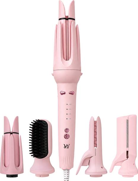 WOMENHOOD 5-in-1 Hair Curler & Styler Set with Auto Curling Iron, Comb & Brush Electric Hair Curler