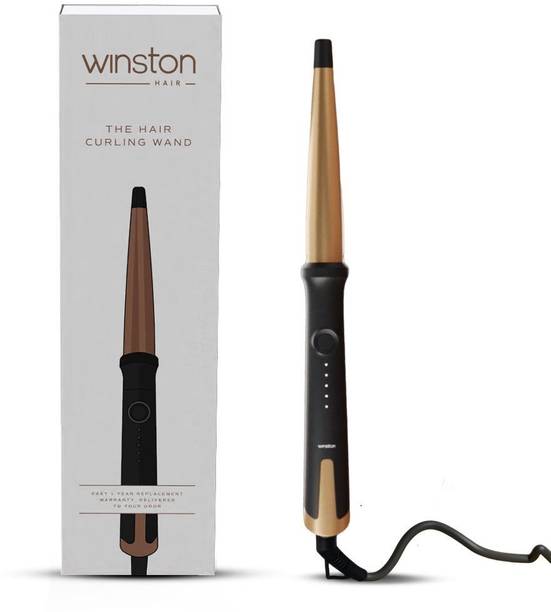 Winston Hair Curling Wand for Women with Ceramic Coating Plates Electric Hair Curler
