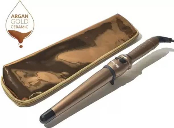 Alan Truman Gold Ceramic Hair Wand - Medium (25-13mm) Electric Hair Curler Electric Hair Curler