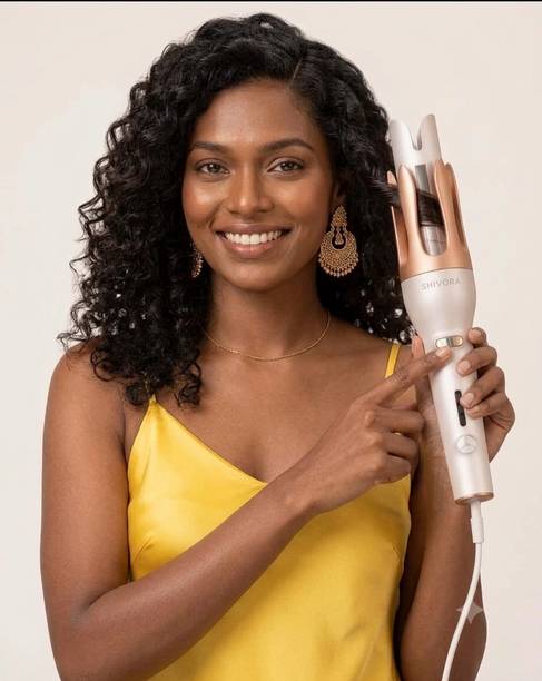 shivora Women Hair Curler 160-215°C Ceramic Fast Heat Electric Curling Iron Salon Tool Electric Hair Curler