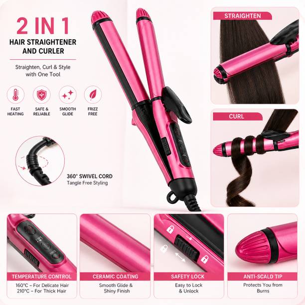 shivaura 2 IN ONE 1 WOMEN HAIR STREIGHTENER AND CURLER | GIRL HAIR STATE MACHINE Electric Hair Styler