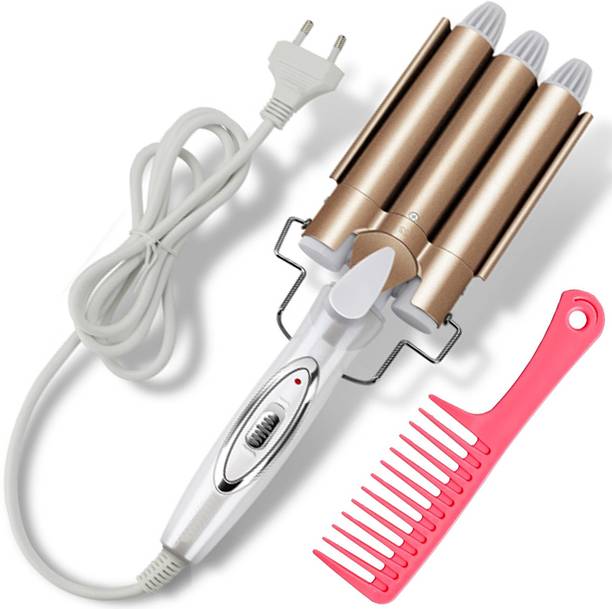 QGS Professional Ceramic Anti-Static Curling Iron Frizz-Free Silk Smooth Tangle-Free Electric Hair Curler