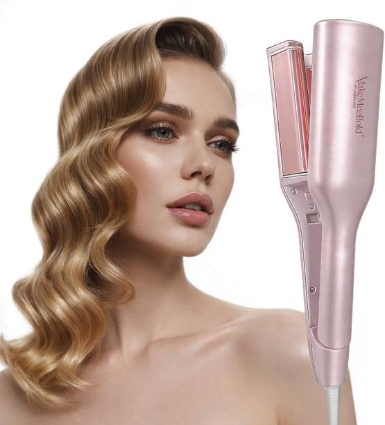 MakeMeeBold Wavy Hair Curler | Beach Waves, Loose Curls & Silky Straight | Heat, Frizz-Free Electric Hair Curler
