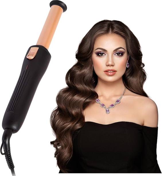 DRUMSTONE Portable Telescopic Curling Iron with Ceramic Coating Retractable Design Electric Hair Curler