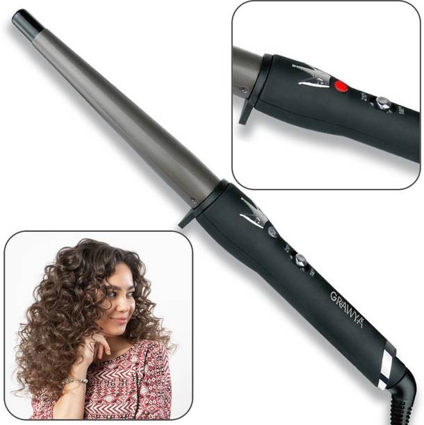 Grawya Hair Curler chopstick Instant Heat Hair Curler Wand, PTC Fast Heat Technology Electric Hair Curler