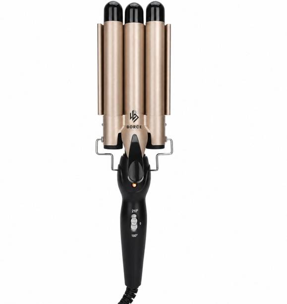 Borce Triple Barrel Hair Waver Curling Iron for Women, 3 Barrel Hair Crimper. Electric Hair Curler