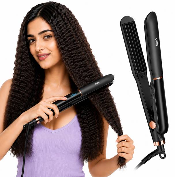 VGR V-519C Professional Hair Crimper with LED Display and 7 Temperature Settings Electric Hair Styler