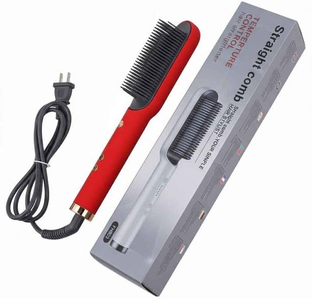 Frinzoo 2 in 1 Hair Straightener and Detangling Comb Electric Styler Electric Hair Styler