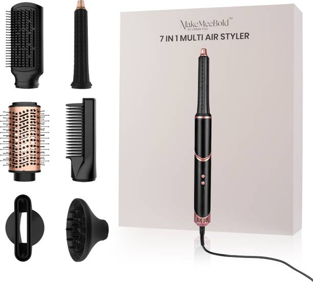 MakeMeeBold 7-IN-1 Multi Air Styler, Dryer, Hot Air Brush, Diffuser, Air Curler Straightener Electric Hair Styler