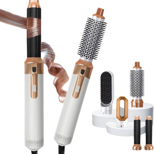 Rhobos 5-in-1 Hair Styling Tool – Hot Air Brush for Drying, Curling, Straightening Electric Hair Styler