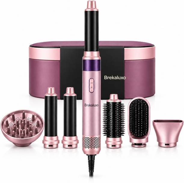 Brekaluxo Electric Hair Styler Brush with Curling and Volumizing Tools Electric Hair Styler