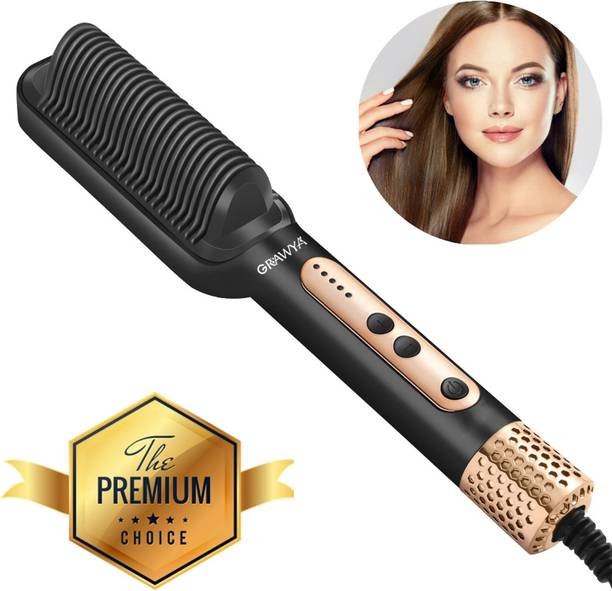 Professional Grawya Hair Straightener Comb for Women Hair Styler Straightener Brush Electric Hair Styler