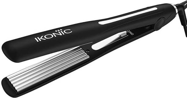 ikomic Slim Titanium Hair Crimper PTC Heater Immediate Heat Up Adjustable Electric Hair Styler
