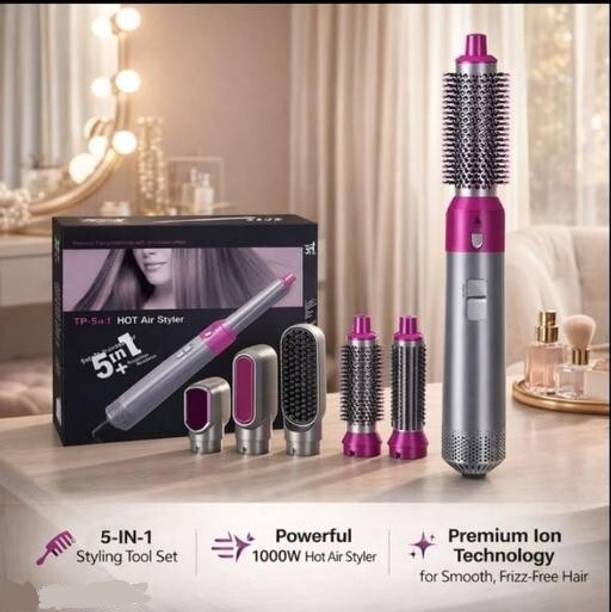 Seashot 5 in 1 Hot Air Brush Hair Dryer & Volumizer, 1000W Har Styler Tool for Women Electric Hair Styler