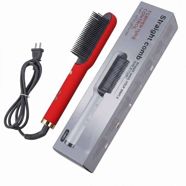 Frinzoo Ceramic Coated Hair Straightener Comb with Heat Settings Electric Hair Styler