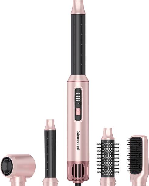 WOMENHOOD 5-in-1 Hair Multi Styler for Women, Hot Air Brush, Curling & Straightening,1000W Electric Hair Styler
