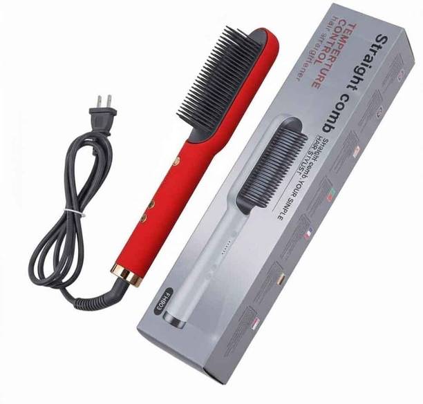 Frinzoo Fast Warm Up Ceramic Hair Straightener Brush Electric Hair Styler
